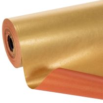 Article Manschettenpapier rouleau bicolore or rouge 25 cm x 100 m décoration florale