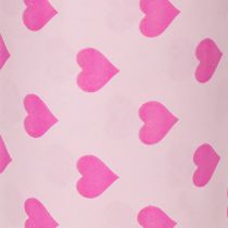 Article Manschette en papier rose avec motif cœur 25 cm x 100 m