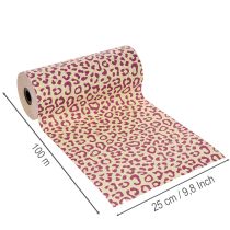 Article Manschettenpapier motif léopard lilas-vanille 25 cm x 100 m