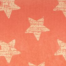 Article Rouleau de papier pour fleurs motif étoiles rouge 25 cm x 100 m