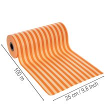 Article Rouleau de papier de protection rayé orange 25 cm x 100 m
