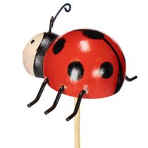 Article Piquets de jardin coccinelle, décoration printanière et estivale, ornement floral, 31 cm, lot de 4