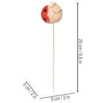 Article Piquets de jardin coccinelle, éléments décoratifs pour le jardin, 25 cm, lot de 4