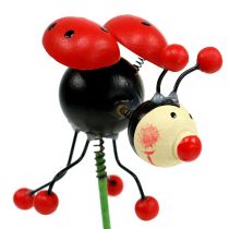 Coccinelle sur tige 5 cm,  12 p.