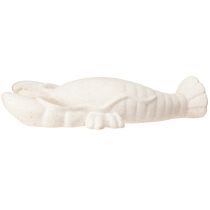 Article Figurine en céramique décorative maritime Homard Blanc 26,5×13×5cm
