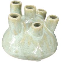 Article Vase Décoration Maritime Corail Optique Vert Clair Ø11.5cm H10cm