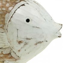 Décoration maritime poisson bois poisson en bois shabby chic 28×15cm