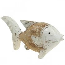 Décoration maritime poisson bois poisson en bois shabby chic 28×15cm
