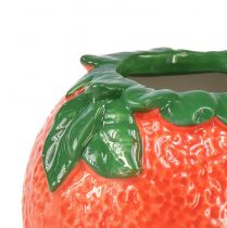 Article Vase décoratif méditerranéen pot de fleur orange en céramique Ø9cm