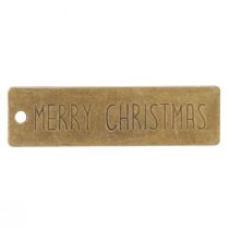 Article Joyeux Noël Pendentif de Noël en métal 7x2cm 6 pcs