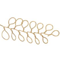 Article Guirlande décorative de fleurs en métal, fil de fer pour couronne de fleurs, décoration estivale, décoration murale, doré, 110 cm