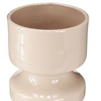 Article Vase à fleurs en métal émaillé marron cappuccino Ø9cm H17,5cm