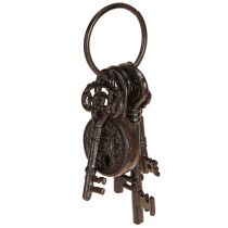 Article Porte-clés décoratif en métal avec serrure Marron H22cm