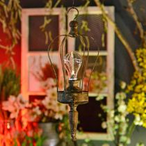 Lanterne LED, lampe décorative, aspect antique, Ø16cm H43cm