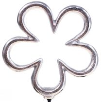 Article Décoration fleur métal argent noir décoration de table printemps H36cm