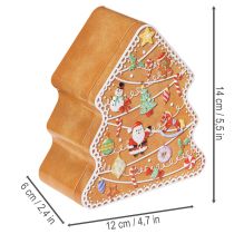 Article Boîtes en métal design sapin et maison en pain d'épices 14 cm et 13 cm, set de 2