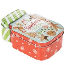 Article Lot de 2 boîtes métalliques 15 cm avec motifs de Noël et design pot à biscuits