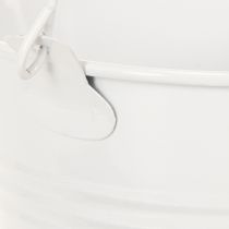 Article Seaux en métal blanc, Ø12 cm, H10 cm, lot de 8