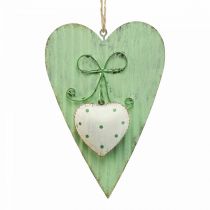 Article Coeur en métal, coeur décoratif à suspendre, décoration coeur H14,5cm 2 pcs