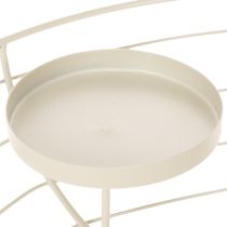 Article Couronne de l'Avent en métal ronde pour 4 bougies ou photophores 35 cm gris
