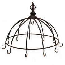 Article Couronne métal à suspendre marron rouille Ø31cm H31cm