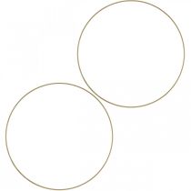 Article Anneau en métal anneau décor Scandi anneau déco boucle or Ø 25,5 cm 6 pièces