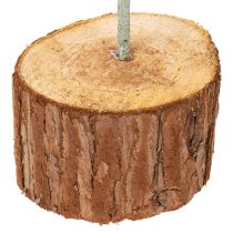 Article Deko anneau en métal sur support en bois 43 cm