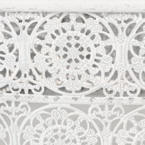 Article Set de 3 Coupelles Décoratives en Métal Blanc Motif Dentelle Shabby Chic