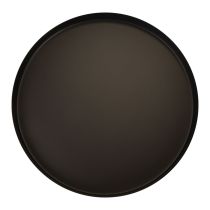 Article Plateau métal plateau décoratif plateau bougie rond noir Ø25cm 2pcs
