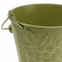 Article Seau déco de fruits lavés jaune, orange, vert Ø15cm H14cm lot de 3