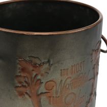 Pot en métal avec couvercle Ø17,5cm H20,5cm