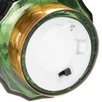 Article Sapins en verre avec LED, décoration de table Noël, 13 cm, lot de 2