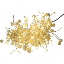 Guirlande lumineuse Cluster LED perles d&#39;intérieur minuterie blanc chaud 1.2m