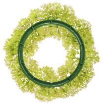 Article Couronne de fleurs artificielles petite couronne blanche rose verte Ø25cm