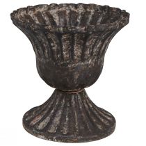 Article Mini tasse décorative vintage métal noir rouille Ø8cm H8.5cm 2pcs