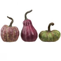 Article Mini décoration de citrouille baies vertes décoration d'automne assorties 7,5/9/11 cm 3 pcs