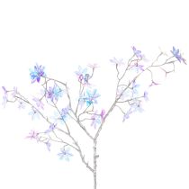 Article Branche artificielle avec fleurs irisées 80 cm pour décoration intérieure