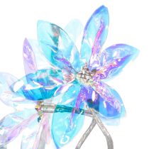 Article Branche artificielle avec fleurs irisées 80 cm pour décoration intérieure