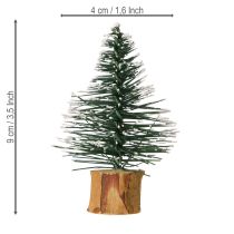 Article Mini sapins forêt d'hiver enneigée Ø5cm H8cm 12 pcs