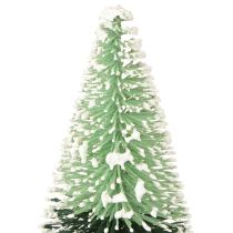 Article Mini sapin de Noël artificiel avec neige Ø5cm H10cm 6 pcs