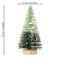 Article Mini sapin de Noël artificiel enneigé Ø5cm H10cm, lot de 6