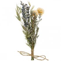 Mini bouquet de fleurs séchées bohème, fleuristerie fleurs séchées L22cm