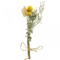 Mini bouquet de fleurs séchées bohème, fleuristerie fleurs séchées L22cm