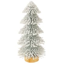 Article Mini sapin de Noël illuminé LED avec neige 28cm