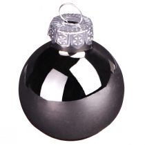 Article Mini boules de Noël boules en verre anthracite Ø3cm 22 pcs
