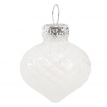 Article Mini boules de Noël boules d&#39;arbre blanches verre 3cm 9 pcs