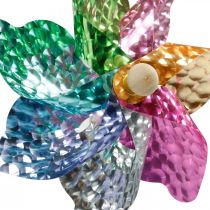 Moulin à vent, décoration d&#39;été, moulinet sur bâton, coloré, décoration pour anniversaires d&#39;enfants Ø16cm 4 pièces
