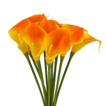 Article Mini calla artificielle jaune 28cm 12 pcs