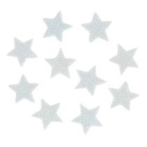 Mini étoiles scintillantes 2,5cm blanches 48pcs