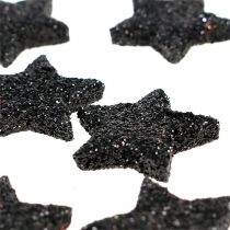 Article Mini étoile pailletée noire 2,5 cm 96 pièces